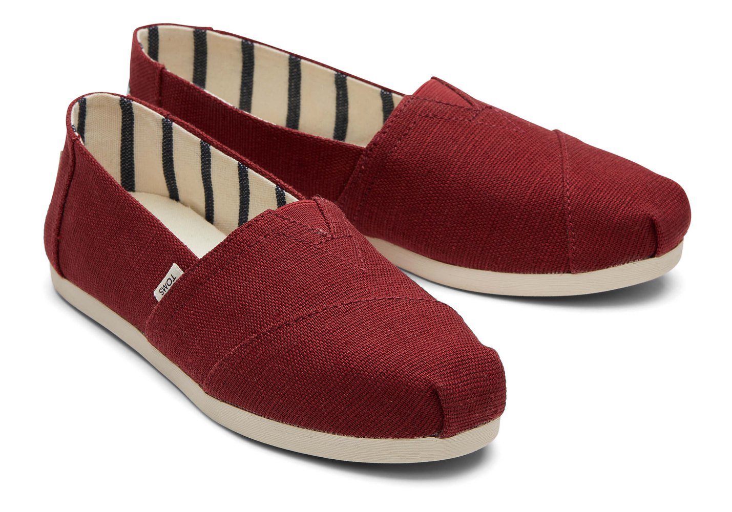 Toms Espadryle Damskie Czerwone - Alpargata Heritage Płócienne - 35LCKGRFW